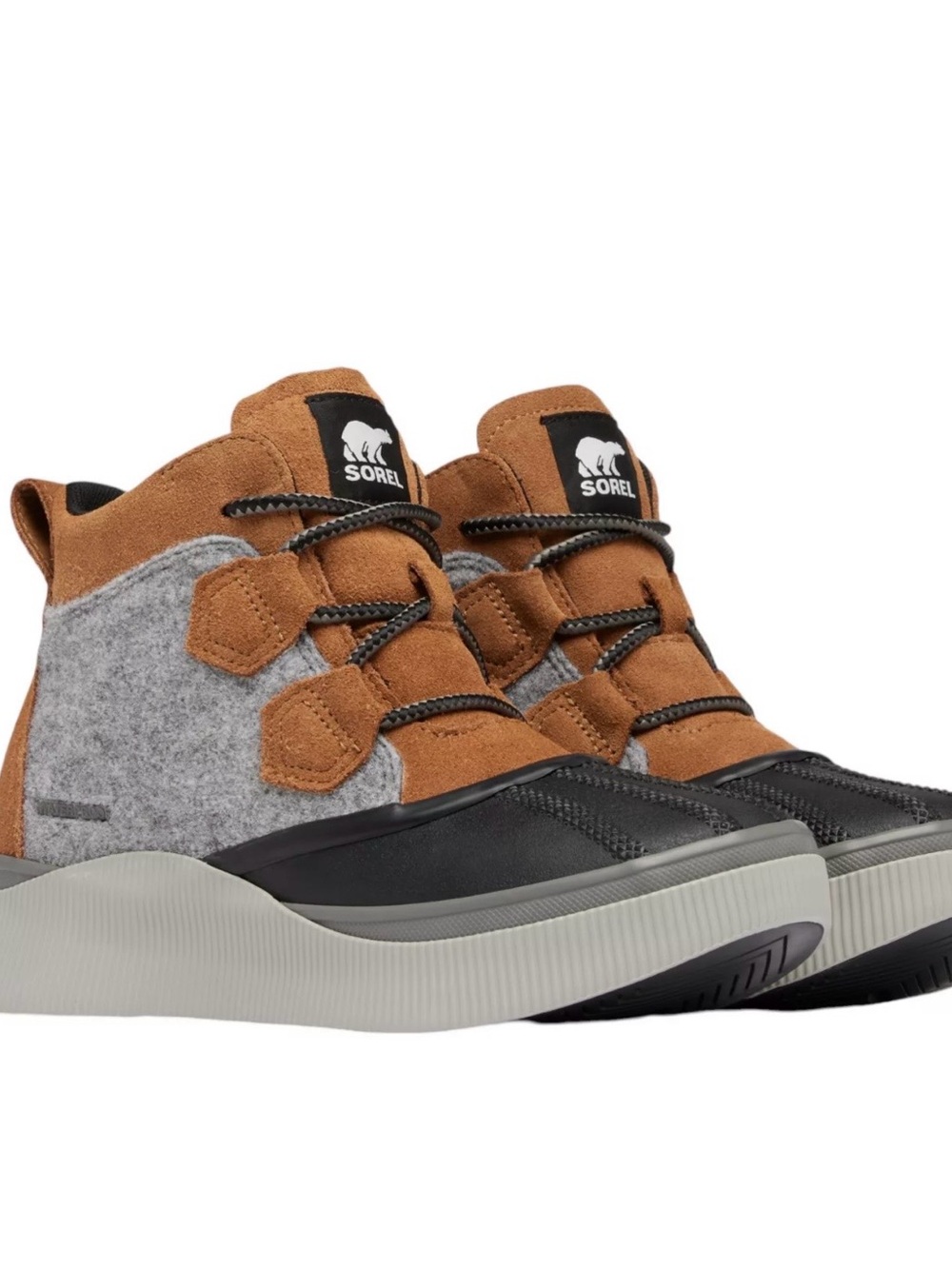 SOREL Out N About Waterproof Duck Boots Tan Gray Black Women’s Size 11 NWT - Picture 9 of 9